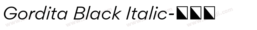 Gordita Black Italic字体转换